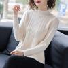 Herfst Winter Nieuwe Pullover Trui Dames Losse Koreaanse Mock Neck Dik Gebreide Top Dames Lente Truien