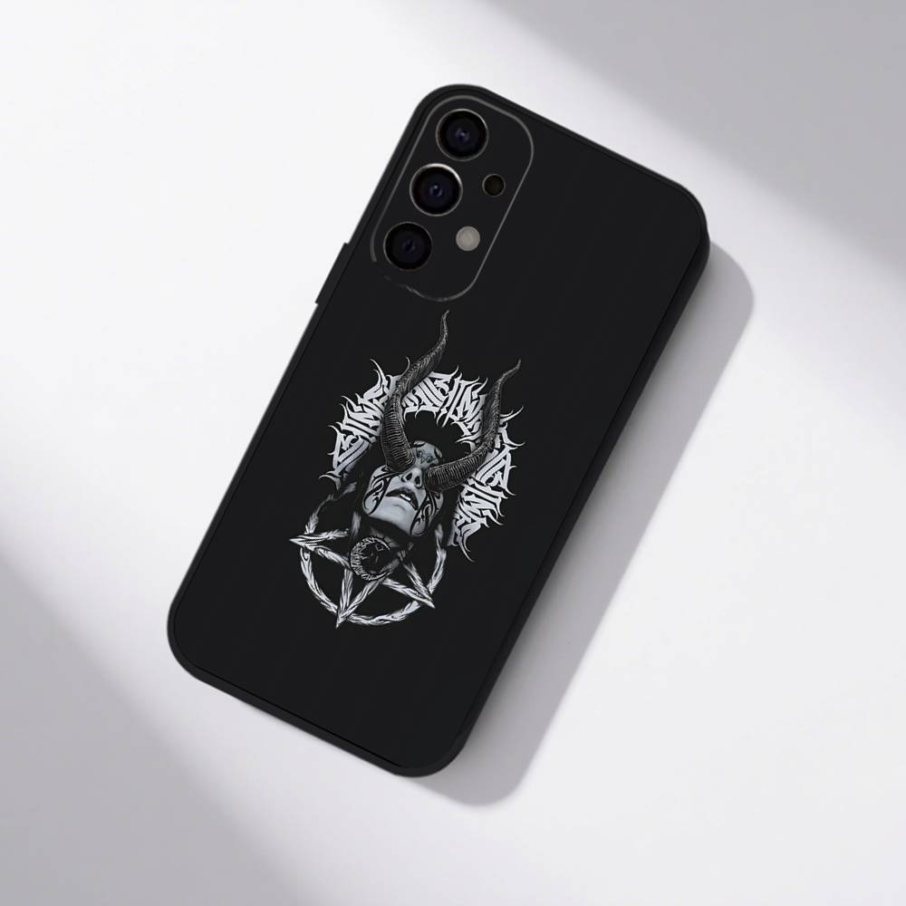 Satanic Goat Satan Devil Phone Case For Samsung S25,S24,S21,S22,S23,S30,Ultra,S20,Plus,Fe,Lite,5G Black Cover