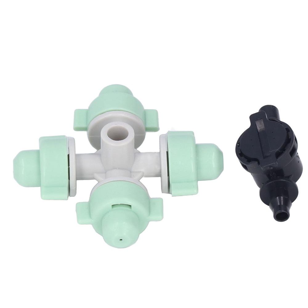 10 Set Durable Plastic Misting Nozzle Fits 4/7mm Hose Quick Connect Misting Spray Nozzle Mist Cooling Nozzle Garden Sprinklers