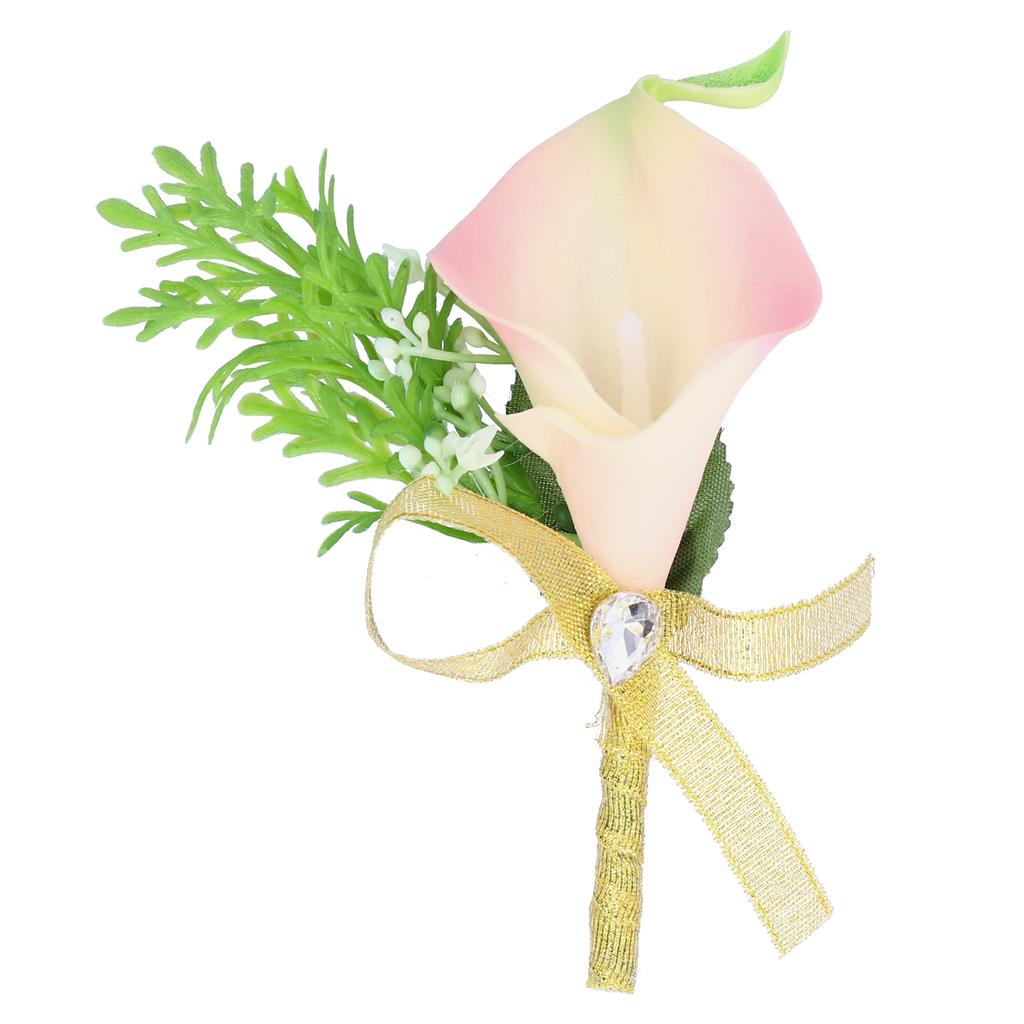 Artificial Flower Wedding Corsage Groom Bride Boutonniere Brooch Wedding Party Decor