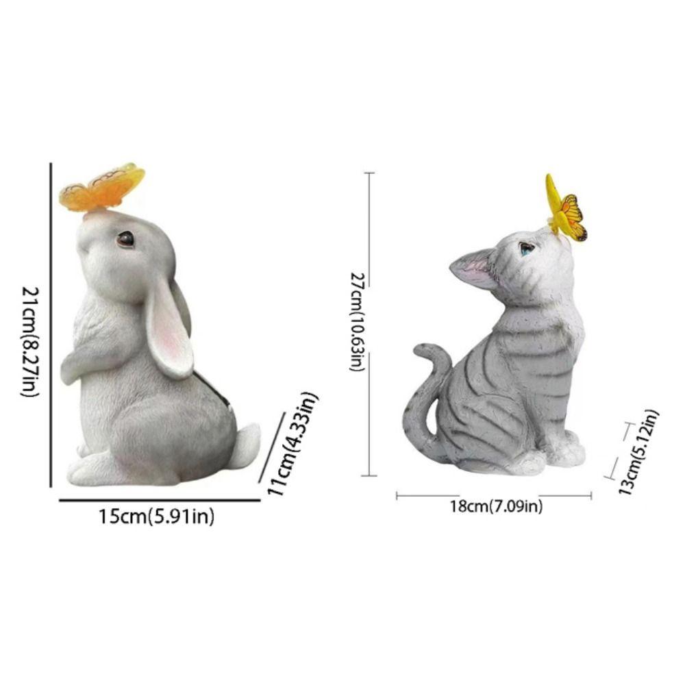 Solar Powered Solar Cat Garden Lights Waterproof Design Cat Garden Lights  Housewarming Gifts