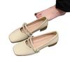 Soft-soled One-pedal Mary Jane Shoes 2025 Summer New Shallow-mouth Flat-soled French Single Shoes, Pregnant Women's Evening Breeze with Skirts