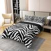 Zebra Striped Quilt Cover Black And White Geometric Bedding Duvet Cover Set Wild Animal Three-Piece Set