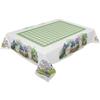 Easter Bunny Mouse Watercolor Flower Tablecloth Waterproof Wedding Dining Decor Table Runner Holiday Cake Decor