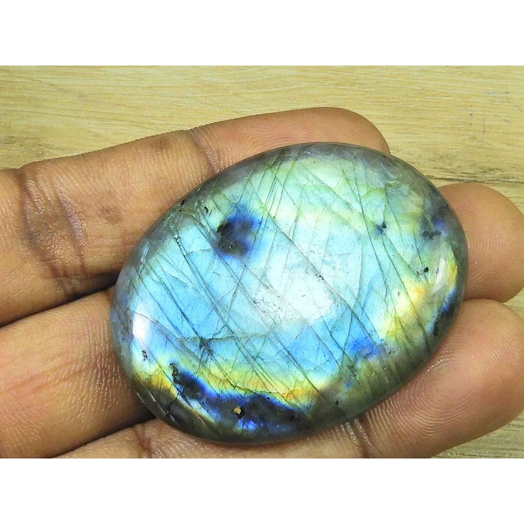 36X46X6MM Natural Labradorite Oval Crystal Cabochon Loose Gemstone 104Cts. SK-3294