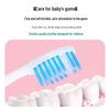 Set of 4 Cartoon Bear and Rabbit Children's Soft Toothbrushes with Suction Cup Base