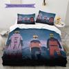 Pościel z motywem z anime Naruto Dekoracja domu Prezent urodzinowy (1 * poszwa na kołdrę + 2 * poszewki na poduszki, bez rdzenia)