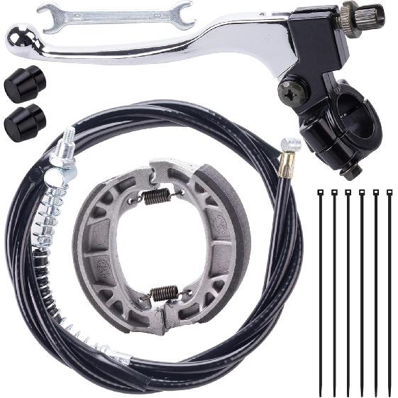 Left Brake Lever Handle Brake Cable 67 Inch Drum Brake Shoe Kit Fit For 196Cc 200Cc Motor Coleman CT200U CT200U-EX BT200X Baja Warrior Heat MB200