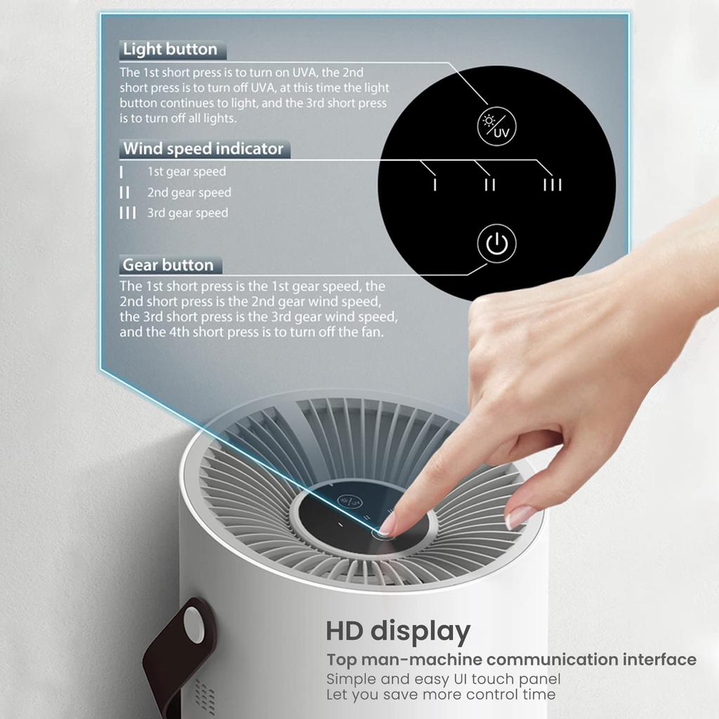 Air Purifiers for Bedroom Home, 4 Layers Quiet Air Filter for Dust Smoke Pollen Pet Dander Hair Odor, Small Air Purifier for Office Living Room