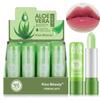 1pcs Aloe Vera Moisturizing Lipstick Lasting Nutritional Repair Lipsticks Anti Drying Color Changing Waterproof Natural Lip Care