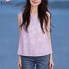 ZANZEA Women Print Casual Round Neck Loose Sleeveless Tank Tops