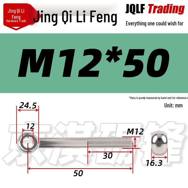 Stainless Steel GB798 Eye Bolt, Full Series M5-M16