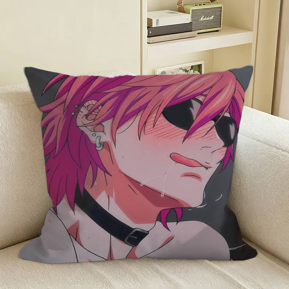 Yuri Ayato BL Anime YBC Square Sofa Pillow Cover Solid Color Living Room Home Decor Cushion Case