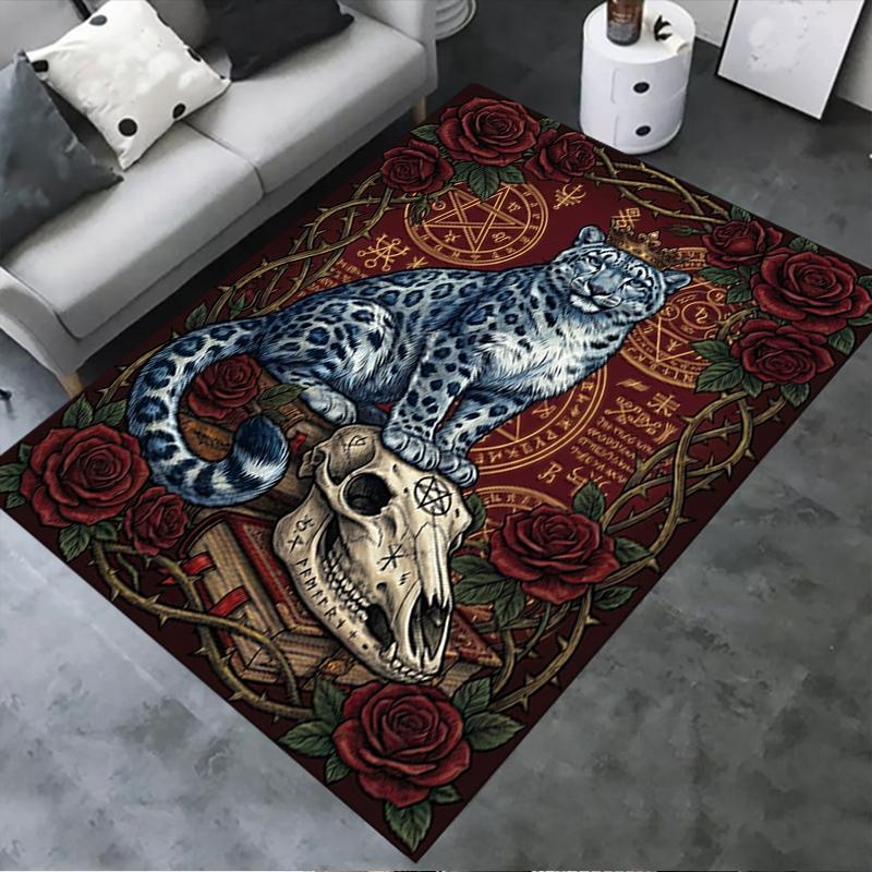 

2025 New Snow Leopard Animal Carpet Rug for Living Room Bedroom Home Sofa Decoration,Kids play Non-slip Floor Mat118 40x60cm( 15x23in )