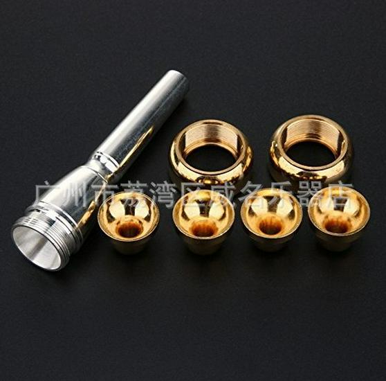 Vergoldetes Mundstück-Set für kleine Mundstücke, Größe 7, Mehrere Köpfe (3C, 2C, 2B, 3B)