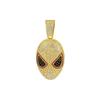 European & American Rhinestone Spider-Man Alien Mask Cuban Necklace - Anime Hip Hop Jewelry