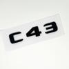 3D ABS Glossy Black Logo C43 Embelm Letters BITURBO 4MATIC Badge AMG Sticker For Mercedes Benz C43 W205 W206 AMG Accessories