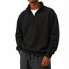 Men's Stand Collar Quarter-Zip Long Sleeve Pullover Sweatshirt Casual Loose Fit for Everyday Wear