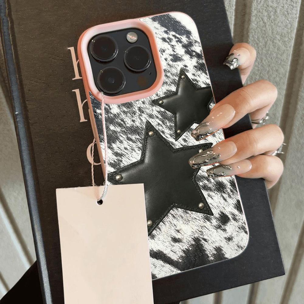 HOT Luxurious Stars Lichee Leather Pattern Phone Case For Redmi Note 14 13 12 11 10 9 8 Pro Plus 4G 5G Shockproof Cover