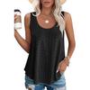 T-shirt da donna estiva Nuova maglietta senza maniche ampia con scollo tondo