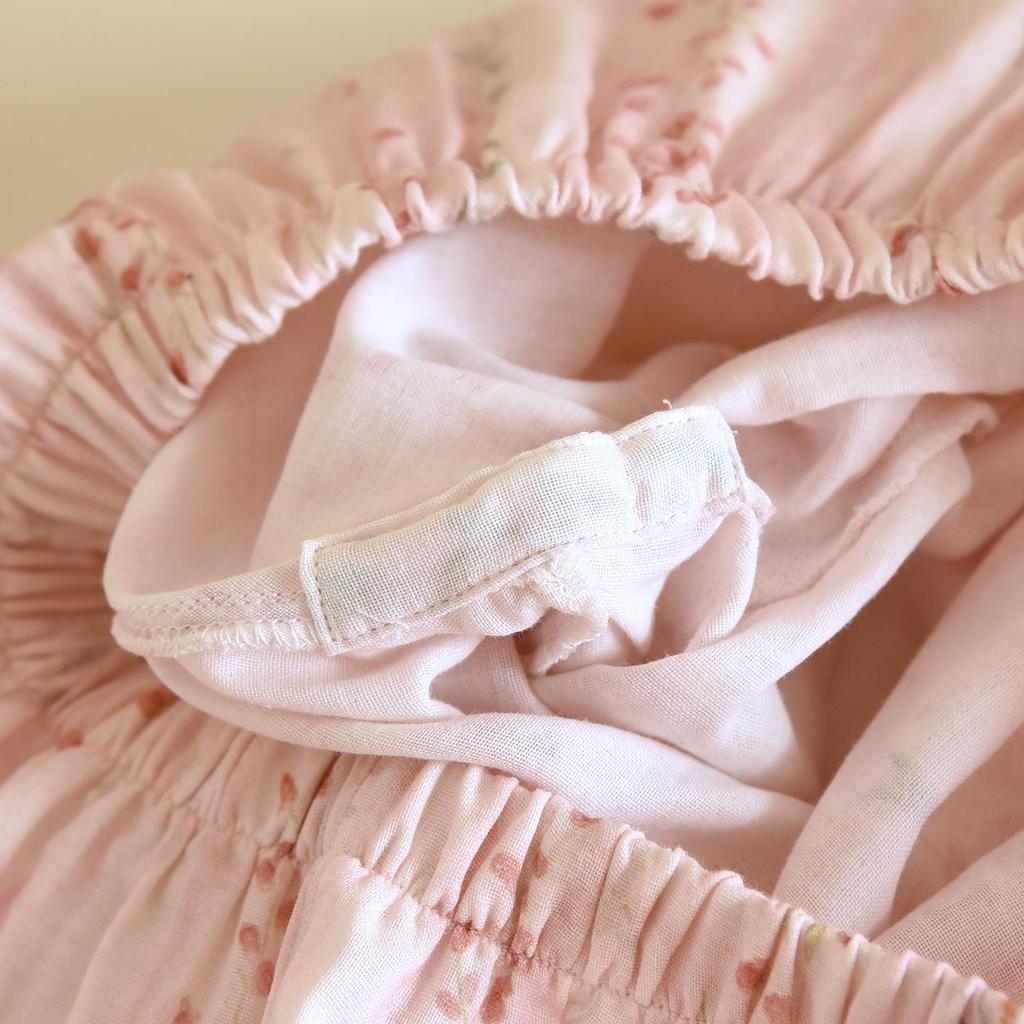 Damen Kimono Pyjama Set aus reiner Baumwolle – Langarm & Hose für Frühling/Herbst, für drinnen/draußen