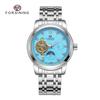 Forsining Men'S Tourbillon Automatic Mechanical Watch Hand Luminous Moon Phase Steel Belt Watch