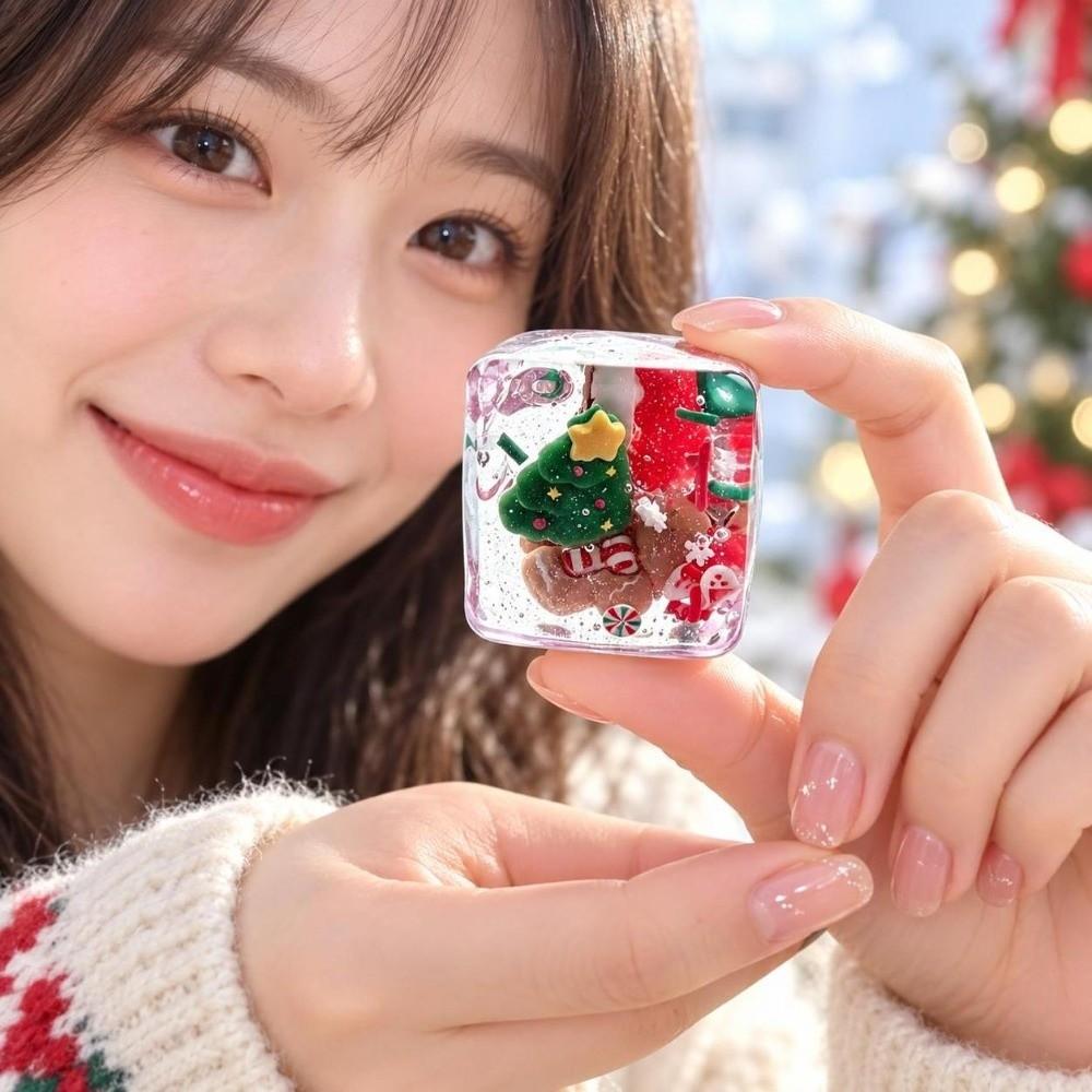 Transparent Ice Cube Fidget Toy Christmas Theme Maltose Fidget Toys Gifts