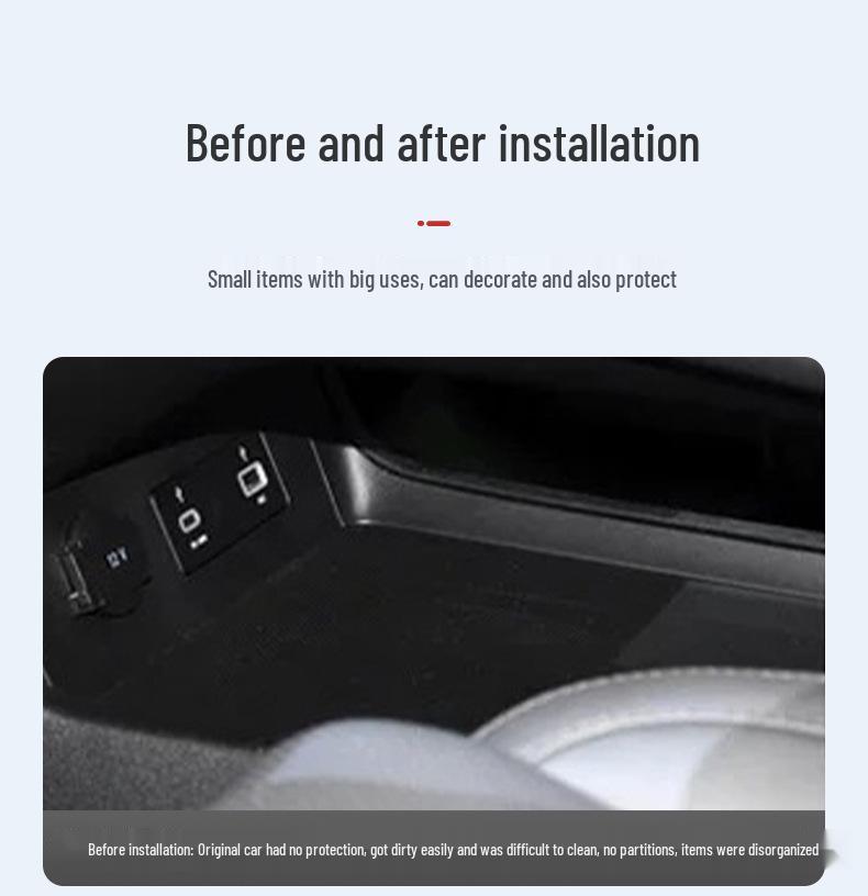 Fits 24 Leapmotor C16/C10 Models: Center Console Lower Storage Box Organizer and Decorative Supplies.