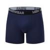 4 Pack Men's Boxer Briefs Mid-Length Solid Color Basic Stretch Cotton Underwear Plus Size
