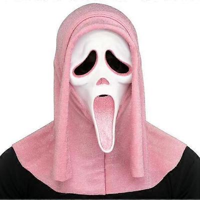 Zábavný svět Maska s obličejem ducha Krvavý Bling Kostým, Strašidelný Halloweenský Kostým Rekvizita Maska ducha, Hororový Cosplay Doplněk pro Dospělé a Děti