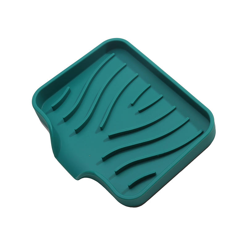 Confezione da 1 portasapone in silicone con scarico, cucina, bagno, vassoio antiscivolo per lavello, creativo, vassoio per sapone da tavolo per lavaggio, scolapiatti senza fori