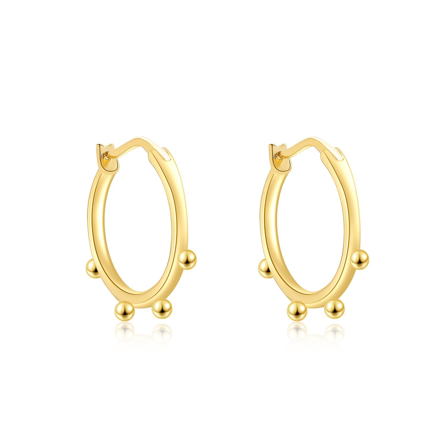 

Luxury Gold-plated Ear Huggie Cartilage Hoop Earrings for Women Exquisite Zircon Circle Earring Fashion Zircon Pendientes