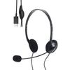 ELECOM Wired Headset USB with Microphone, Over-Ear, Lightweight, Compact, Windscreen, Volume Controller, Black HS-HP14SUBK