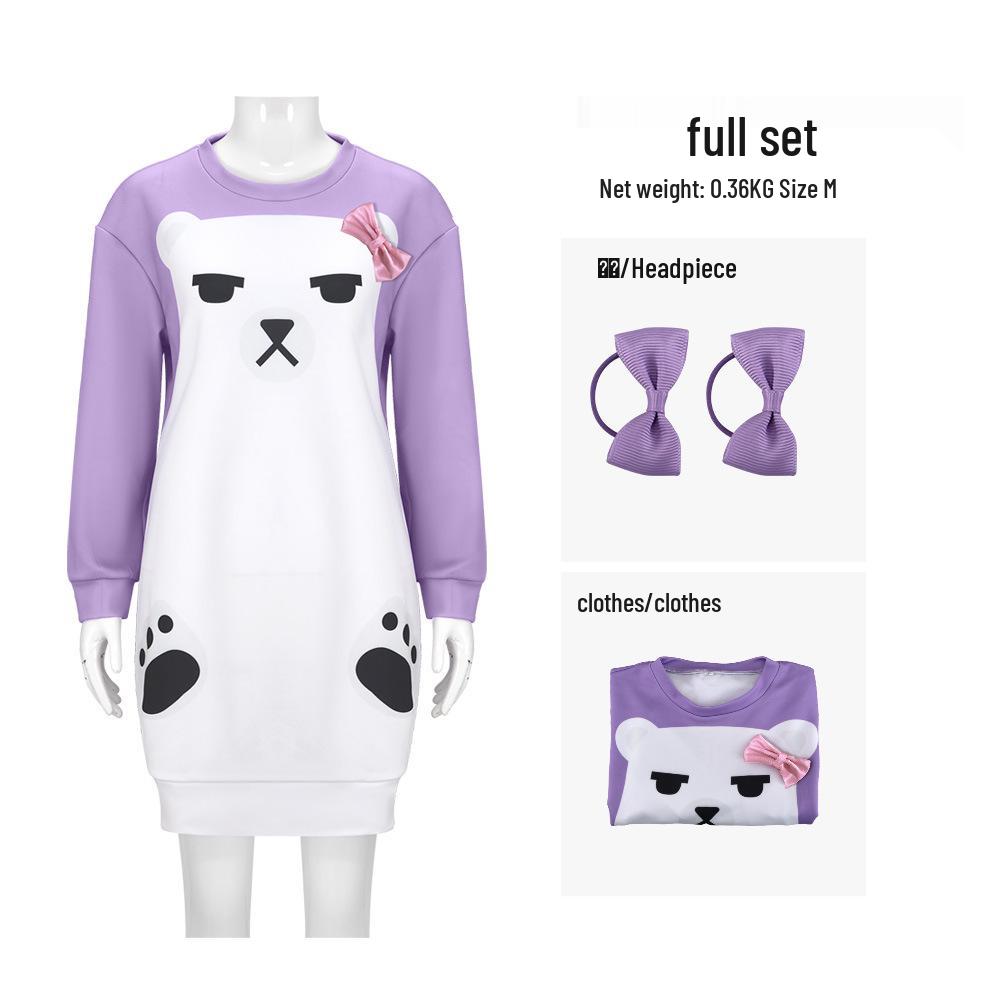 

Мисливиця на відьом Міра Фіолетова піжама Костюм для косплею на Геловін та Карнавал XXL