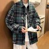 Teen Boys Long Sleeve Plaid Work Shirt Casual Autumn