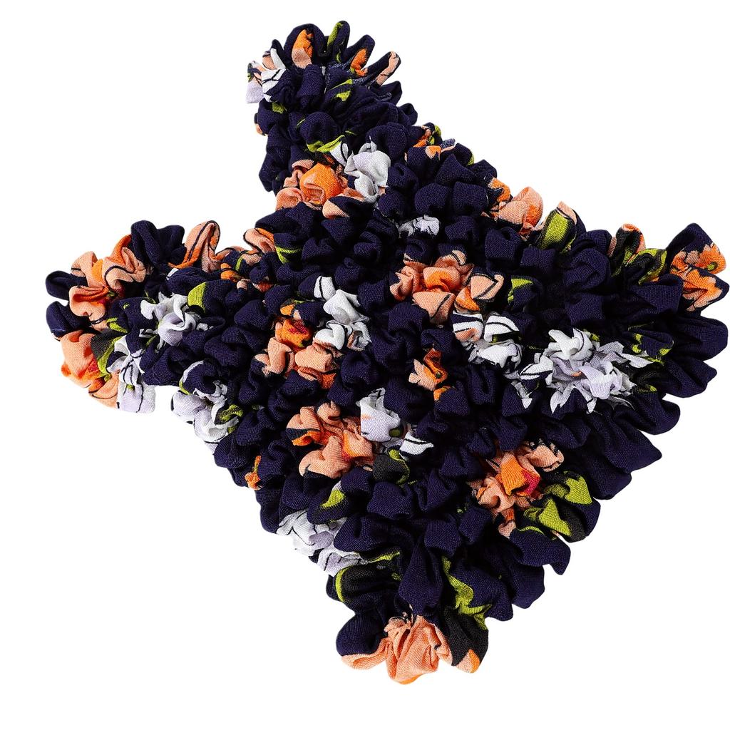Pleated Stretch Bag Floral Design Portable Foldable Large Capacity Washable Stretchable Pleated Bag