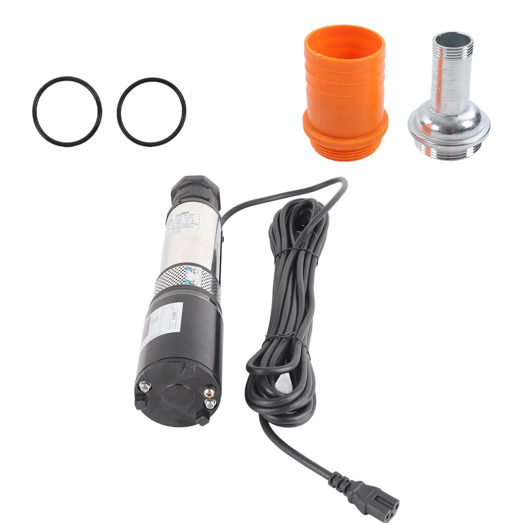 DC 12V Solar Water Pump Copper Wire Motor High Lift Stainless Steel Submersible Well Pump 180W