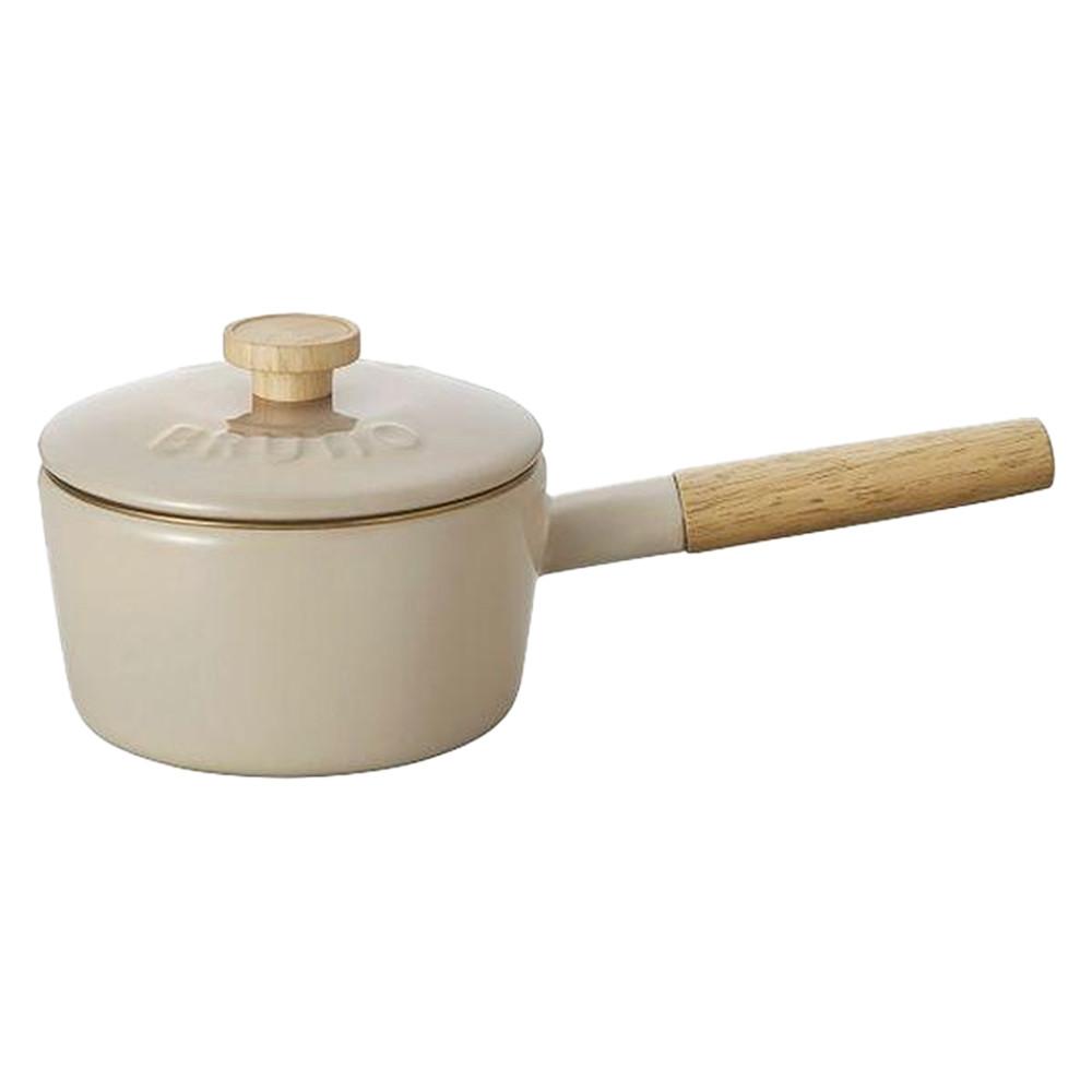 BRUNO x Fuji enameled enameled one-handed pot 16cm BHK281-GRG (Greige / Blue Green)
