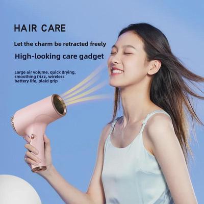 High-Power Wireless Hair Dryer - Portable, Quick-Dry with Negative Ion Technology for Cold & Warm Hair Care