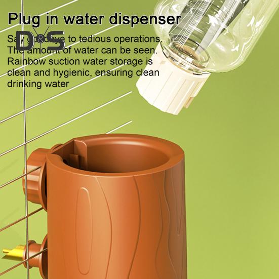 250ml Automatic Birds Water Feeder Stump Shape Parrot Water Dispenser Parakeet Cage Suspended Drinking Device for Small Pets Budgie Lovebirds Canary