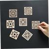 20pcs/lot Flower Frame Cutouts Floral Wood Slices Wood Flower Slices Craft Wood Slices Scrapbooking Cutouts Ornament Crafts