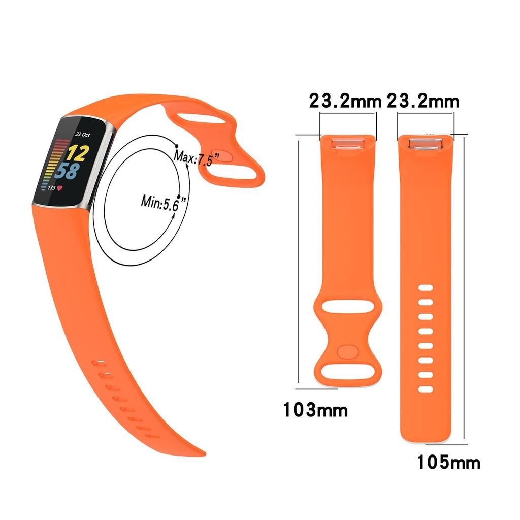 Replacement Strap Compatible for Fitbit Charge 5 TPU Soft Watch Band for Smart Watch