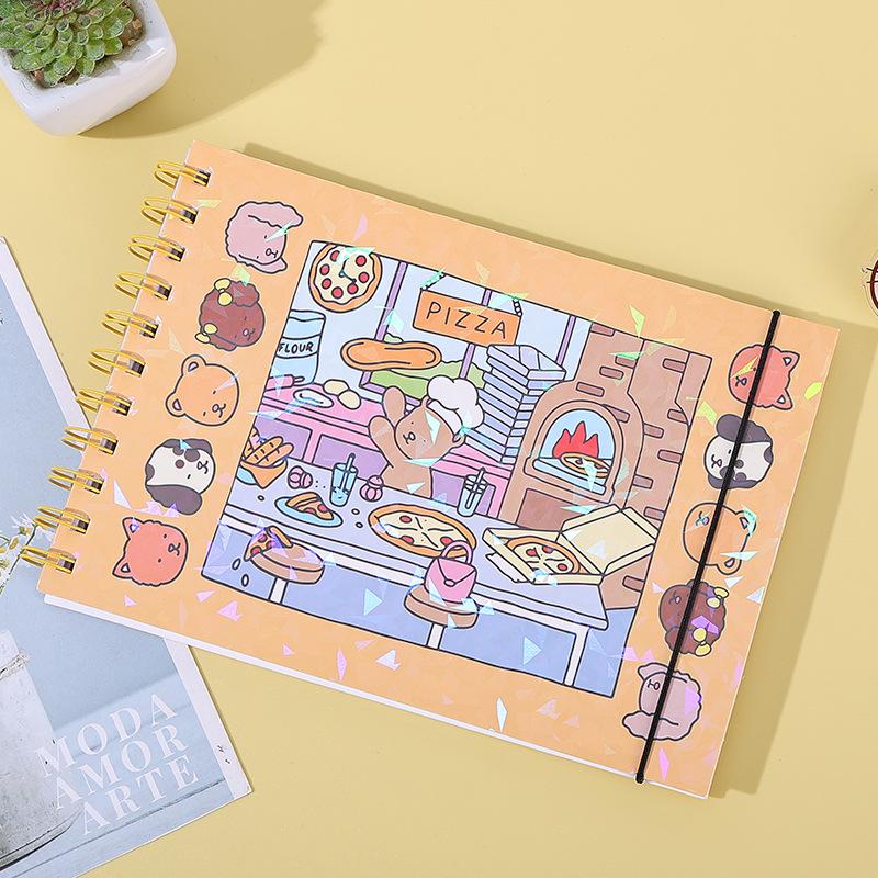 1/4Pcs Creative Interesting Decompression Coloring Book Kids Animal Theme Graffiti Painting Book Bobbie Goods Coloring Book