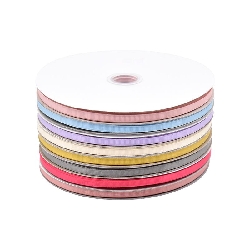 0.6cm Multi-Color Ribbed Gift Ribbon for Flowers, Boxes, and Cakes