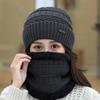 Beanie Scarf Set Men Women Winter Caps Cover Ears Winter Skullies Hat Wool Beanies Knitted Hat Scarf With Lining