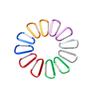 Carabiners 12 Pack 3 D Shape Spring Loaded Gate Aluminum Clips Hook Keychain