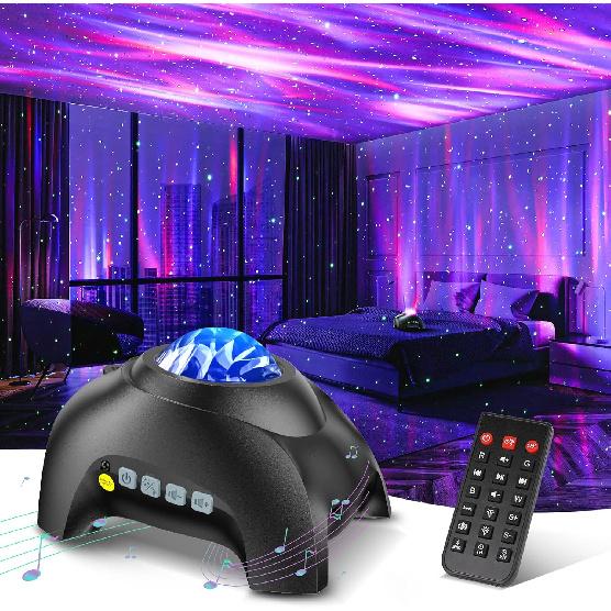 Northern Galaxy Light Aurora Projector with 33 Light Effects, Night Lights LED Star Projector for Bedroom Nebula Lamp, Remote Control, White Noises,