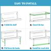 Magnetic Paper Towel Holder 2in1 Magnetic Spice Rack with Hooks Wall Mount Shelf Towel Rack for Refrigerator Black With Hook