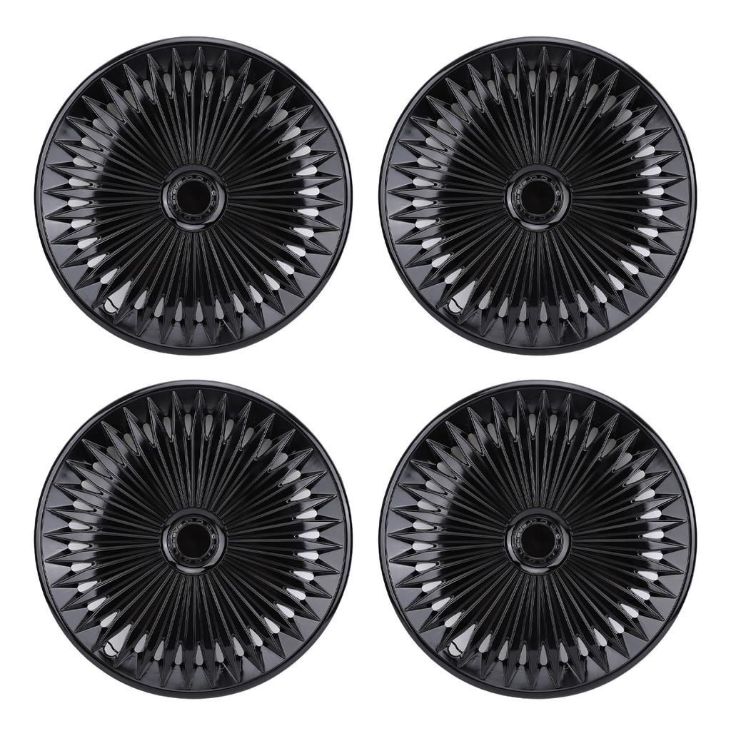 4 Pcs 17in Hubcaps Stylish Look Wear Proof ABS Universal Fit Snap On R17 Wheel Rim Cover for Most Cars Truck SUV