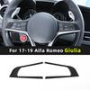 Pour 17-19 Alfa Romeo Giulia/Stelvio volant cadre en V Boîte de démarrage une touche Autocollant de décoration bouton de volant ABS